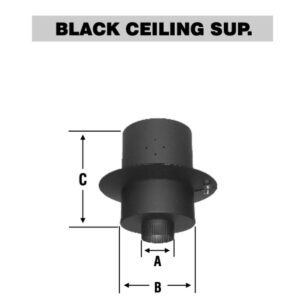 4″ Black Ceiling Support